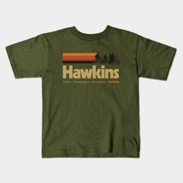 Visit Hawkins Indiana - Vintage 80s Tshirt Kids T-Shirt by vo_maria